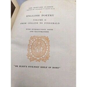 Harvard Classics 41 English Poety, Utopia, Luther; Collier c1910 Hardcover Green